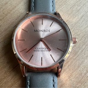 Monroe rose gold tone dress watch  NEW BATTERY